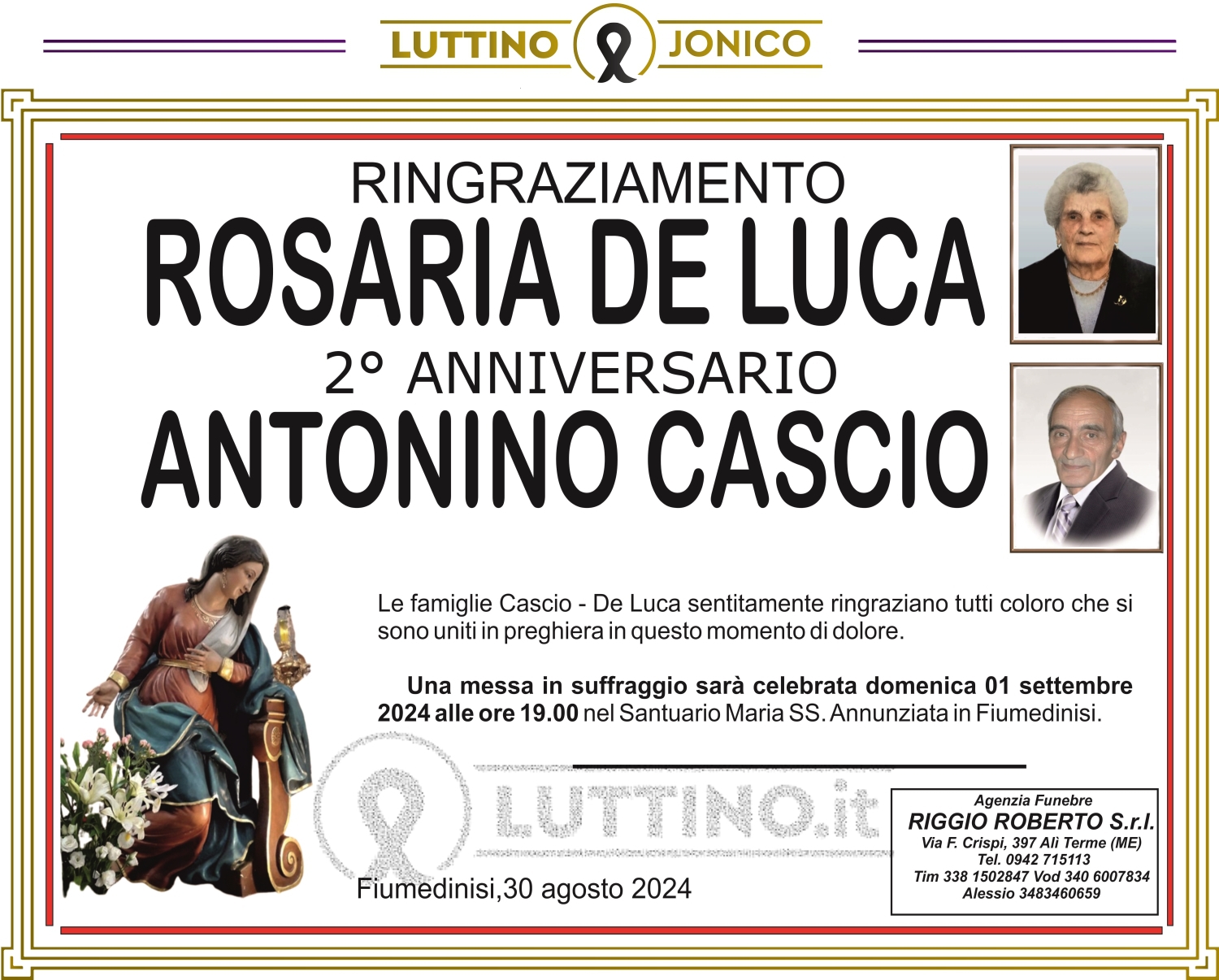 Rosaria De Luca e Antonino Cascio 